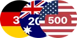 Logo de los pares de divisas USD, EUR, GBP negociados en Exness